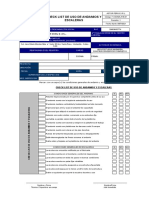 Formato de Check List de Andaminos y Escaleras