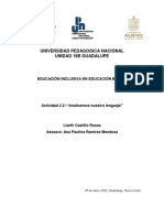 2.2 Analicemos Nuestro Lenguaje.