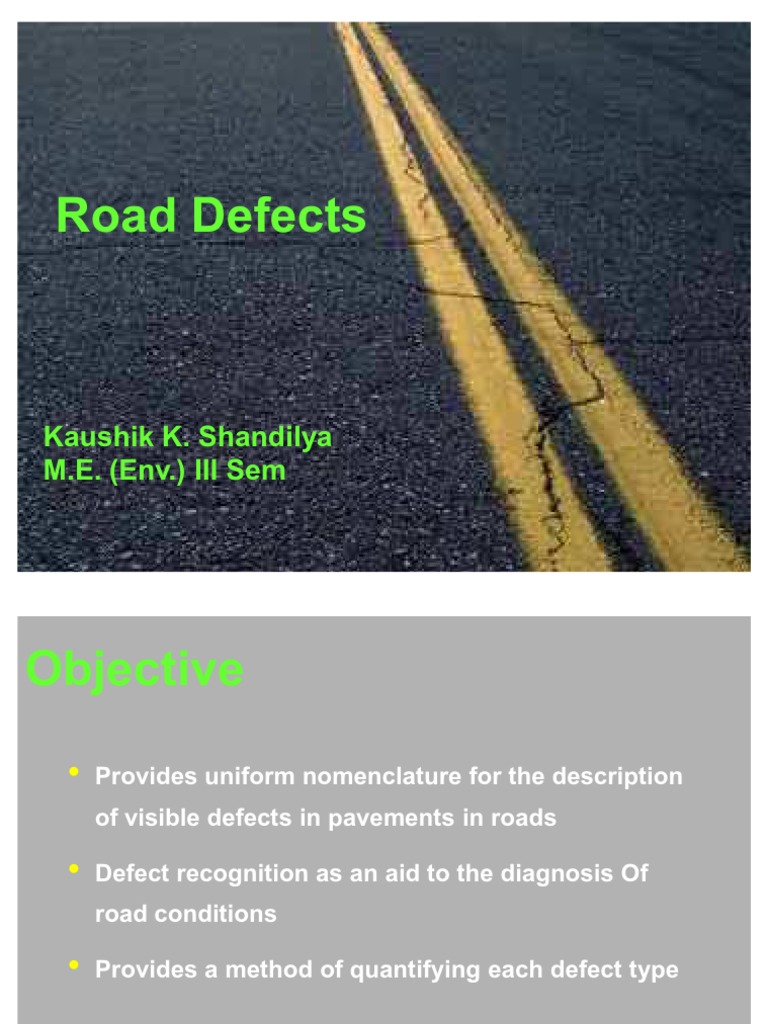 Road Surface Defect Analysis Guide | PDF