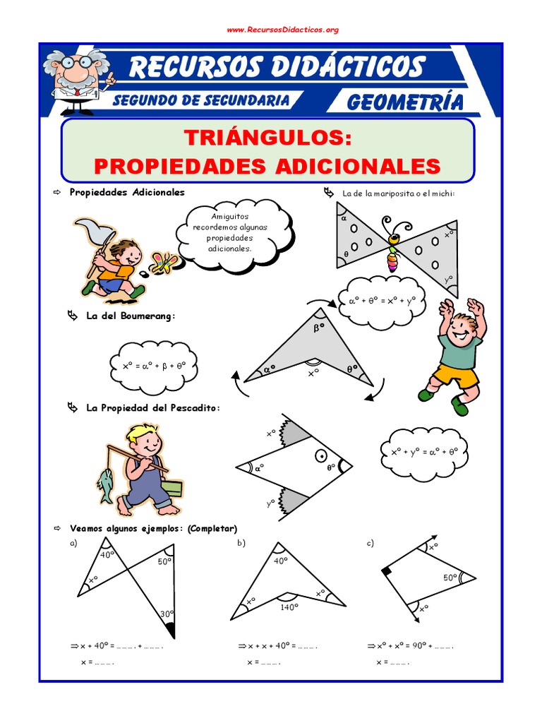 Propiedades Adicionales de Los Triangulos para Segundo de Secundaria 1 ...