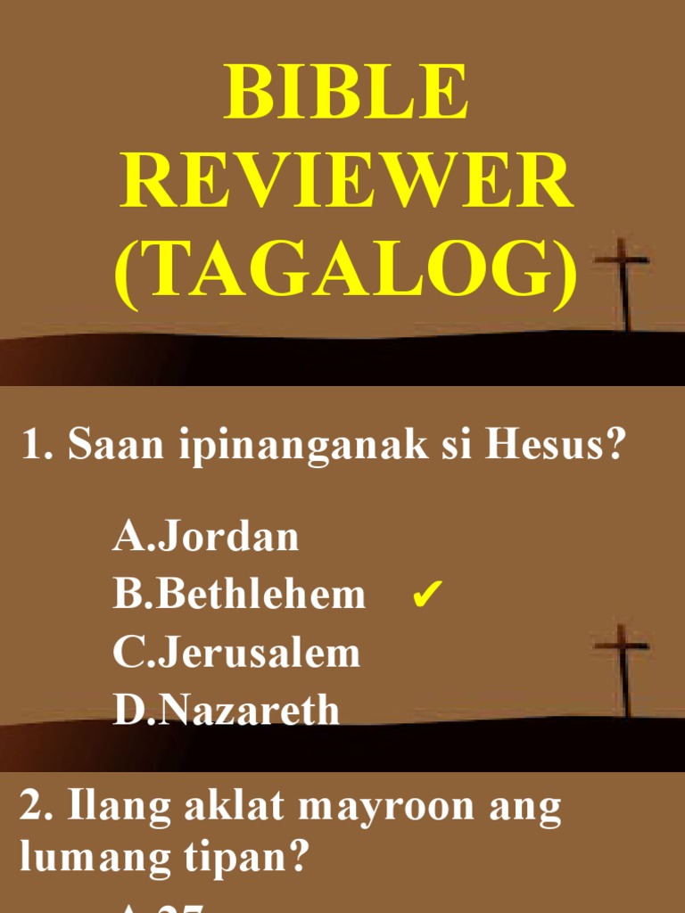 Bible Reviewer (Tagalog) PDF