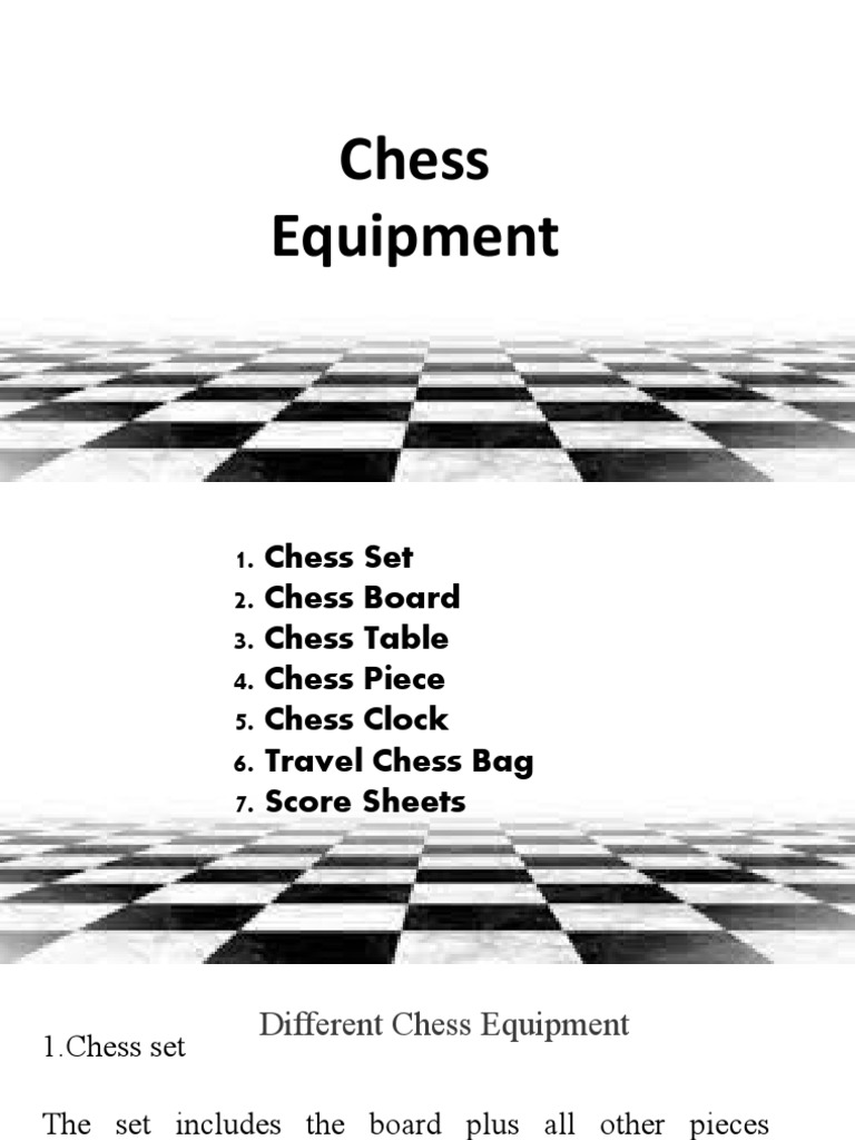 Essential Chess Equipment Guide | PDF | Chess | Clock