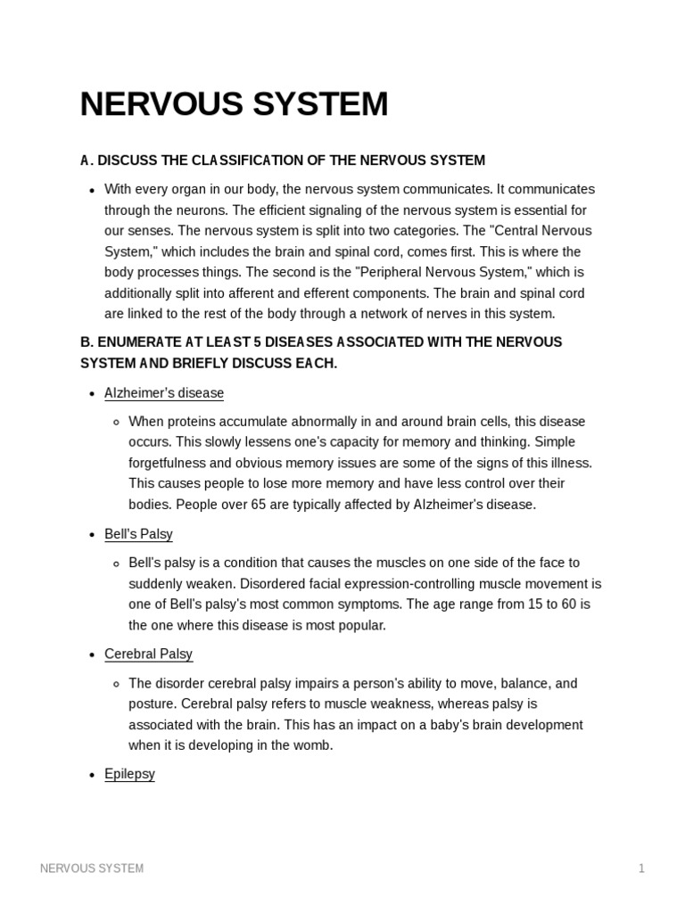 Nervous System | PDF | Nervous System | Central Nervous System