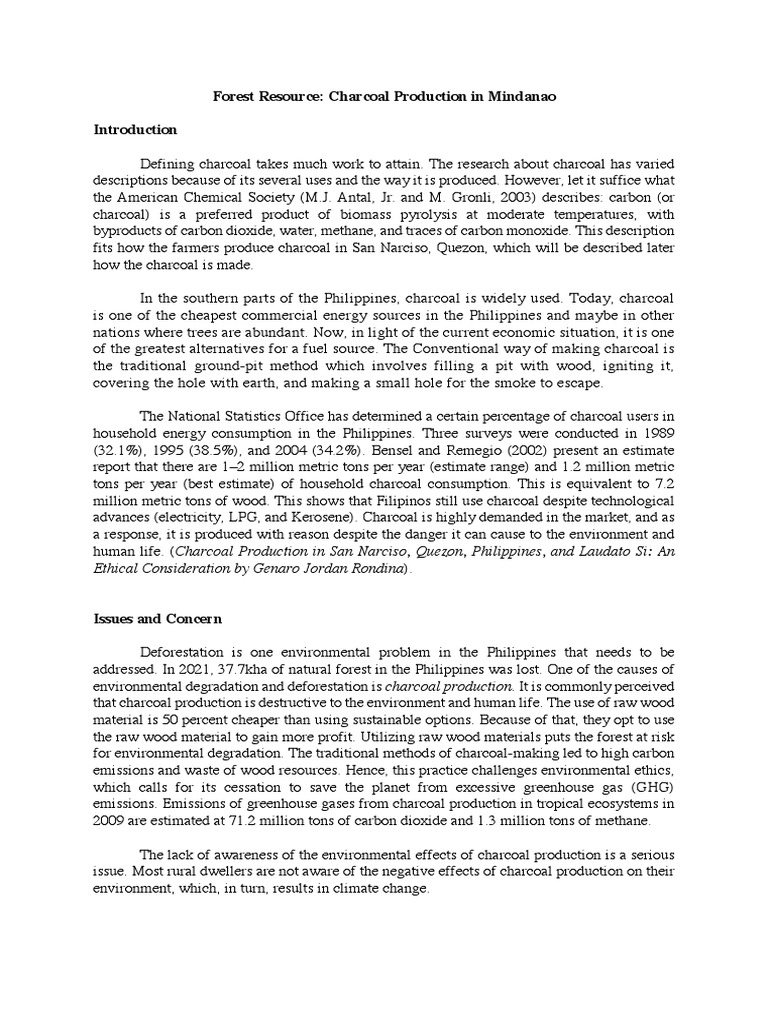 Charcoal Production in the Philippines | PDF | Charcoal | Greenhouse Gas