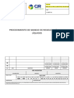 Procedimiento de manejo de residuos sólidos y líquidos