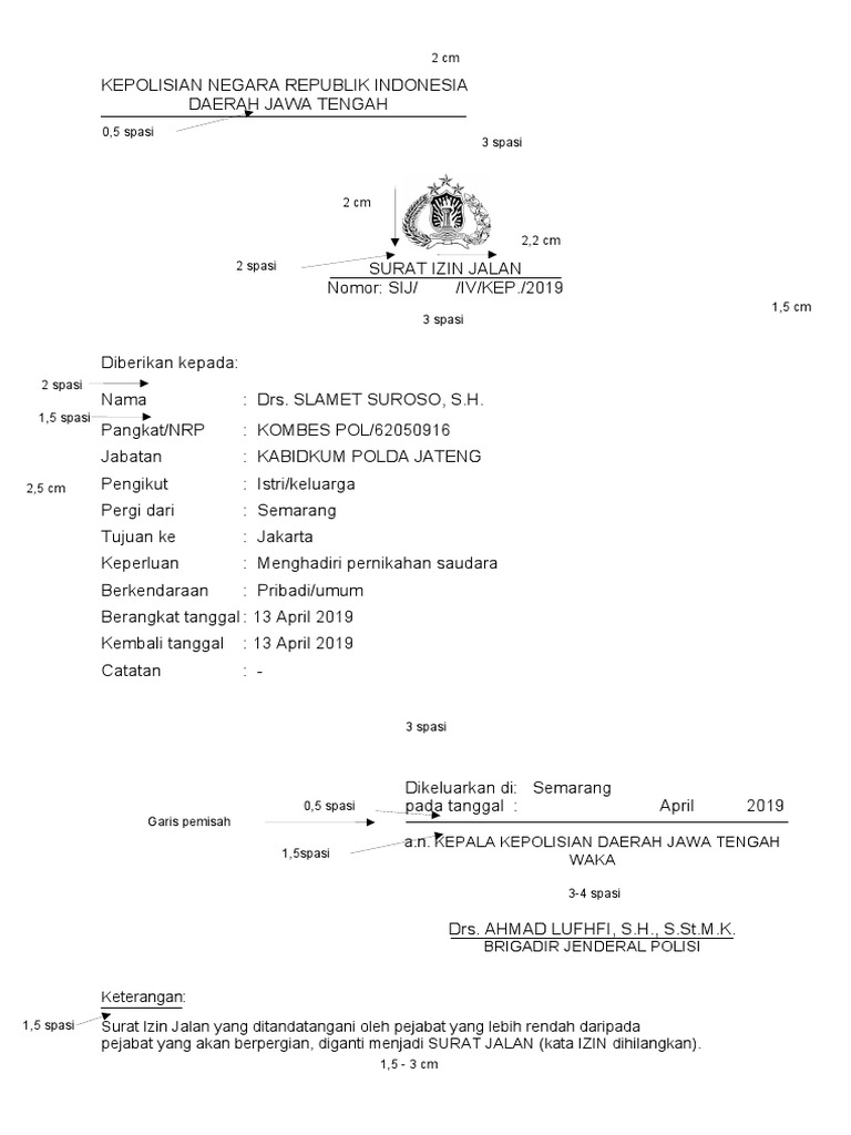 Surat Izin Jalan | PDF