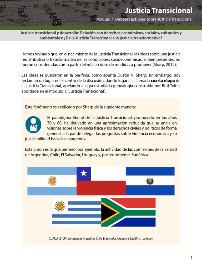 Justicia Transicional y Desarrollo Relación Con Derechos Económicos ...