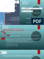OSA La Autoevaluación Ocupacional: Basado en El Modelo de Ocupación Humana