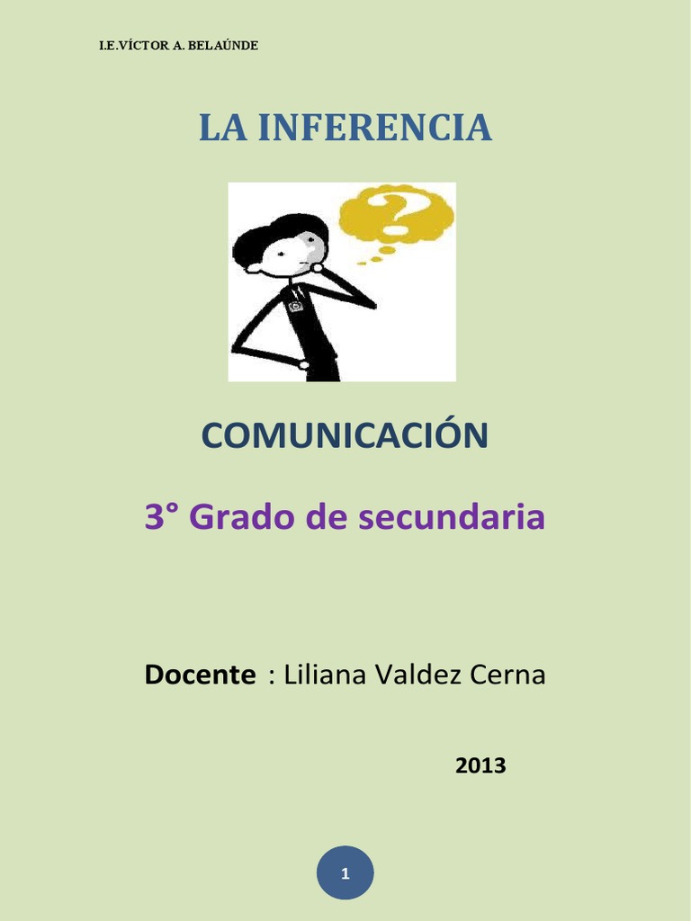 Inferencias y Razonamiento en Comunicación | PDF | Inferencia ...