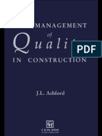 The Management of Quality in Construction