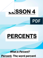 Percent (Changing Percent To Fractions and Decimals or Vise-Versa