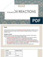 Redox Reactions: Working Out Oxidation Numbers