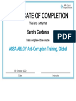 Certificate of Completion