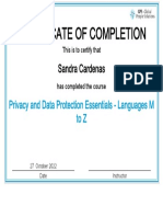 Certificate of Completion