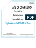 Certificate of Completion