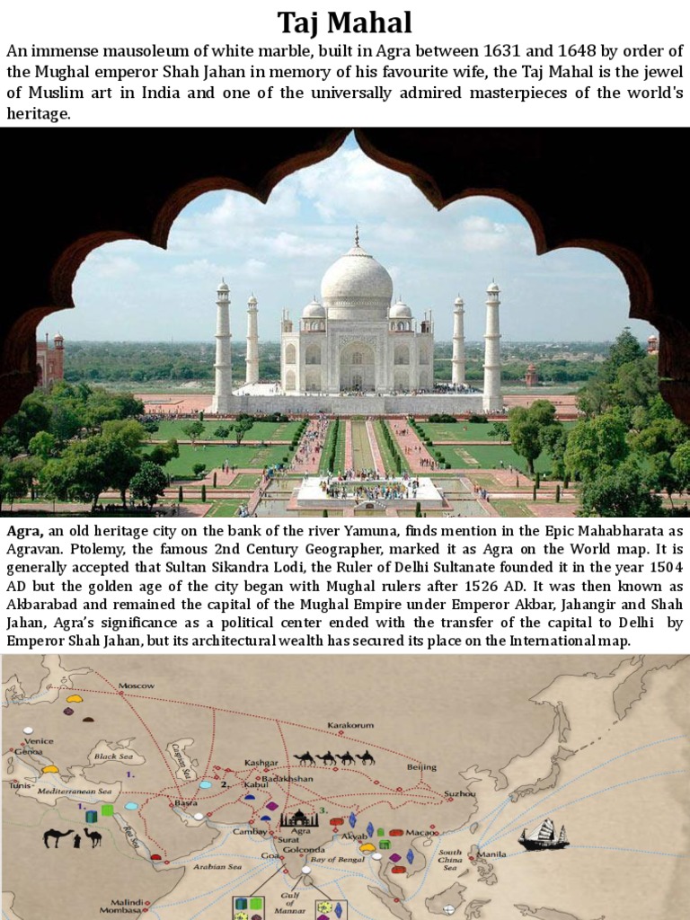 Taj Mahal: UNESCO World Heritage Site | PDF | Art
