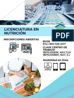 Nutrición Plan de Estudios