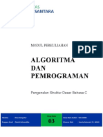 Modul - 3 - Algoritma Dan Pemrograman (UNDIRA)