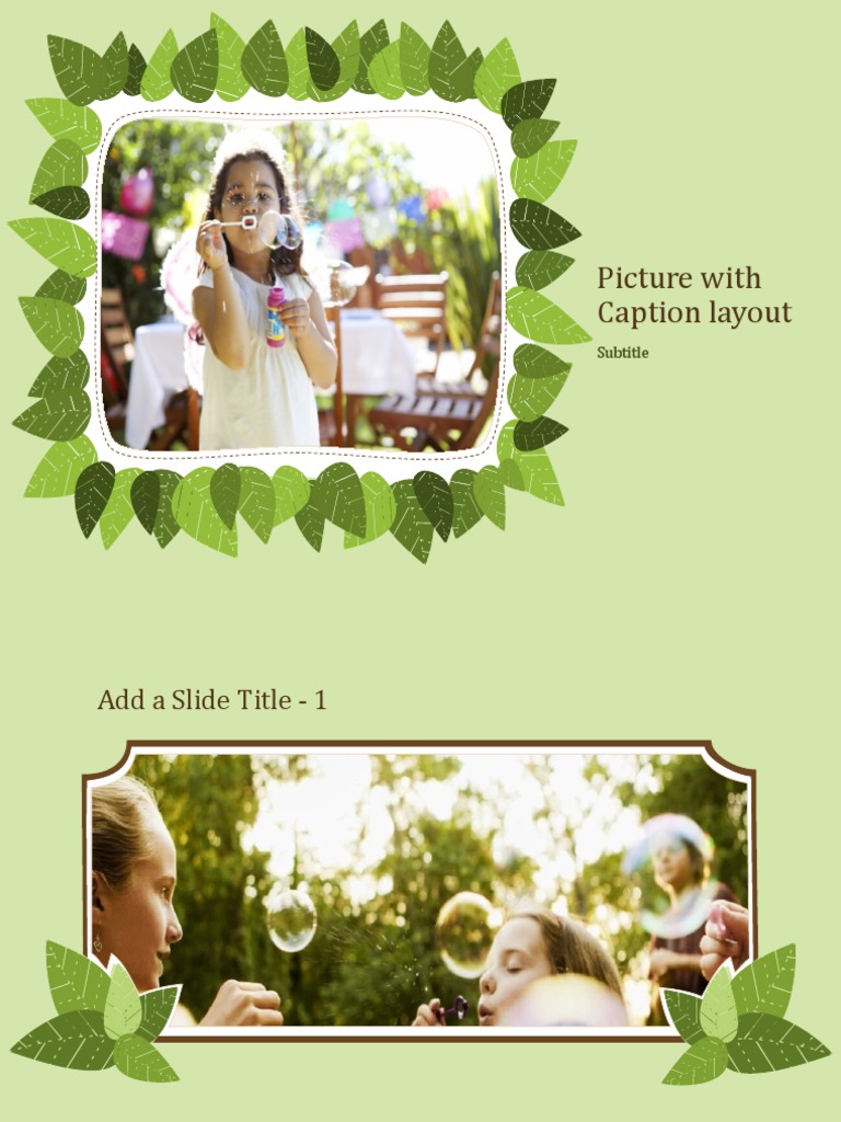 Picture And Caption Template