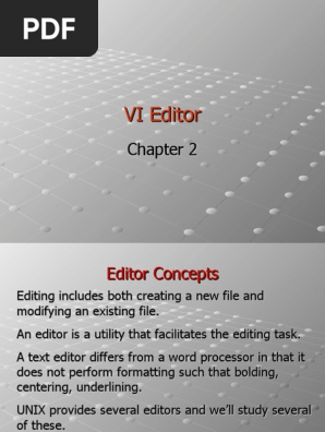 vi editor