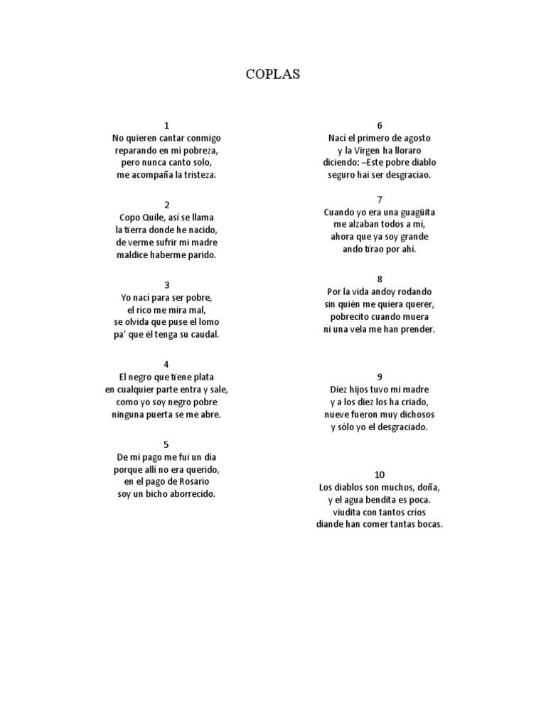 Adivinanzas y Coplas | PDF