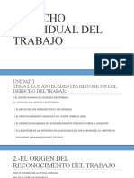 Derecho individual del trabajo: antecedentes históricos