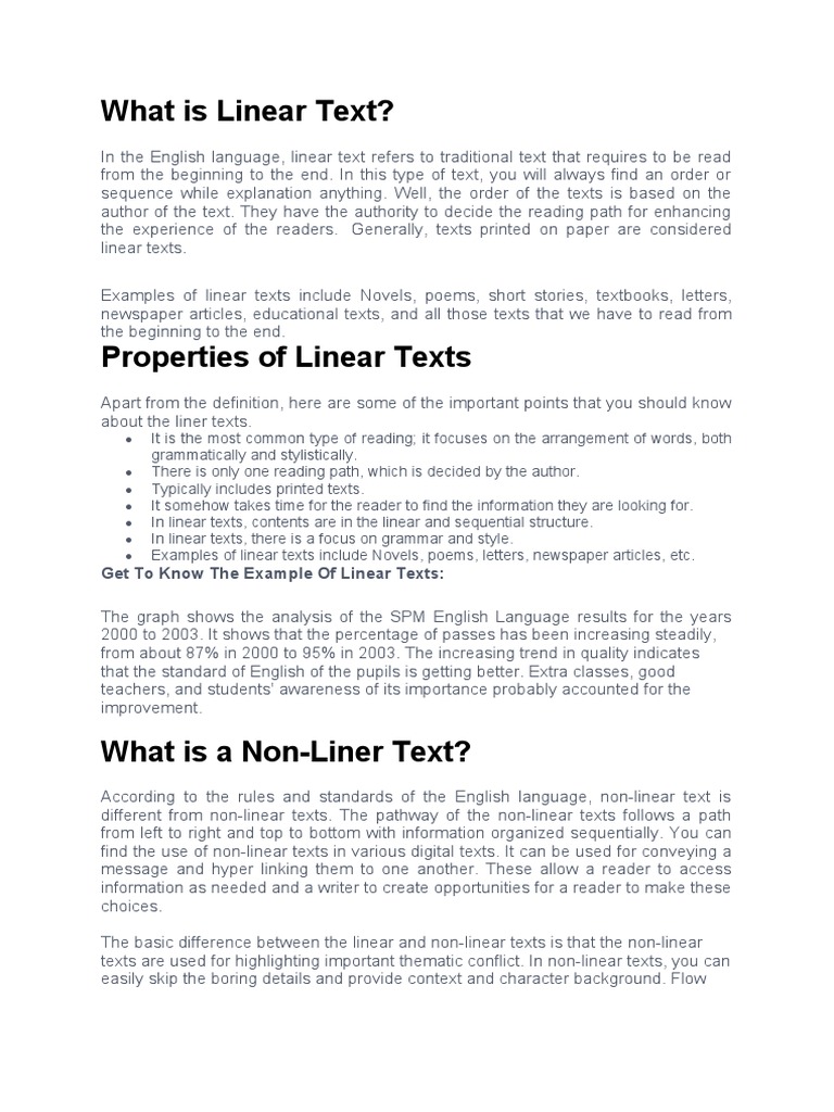 What Is Linear Text | PDF | Nonlinear System | Hyperlink
