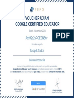 Voucher GCE L1 - Expired 30 Des 20 - Taopik Sidqi