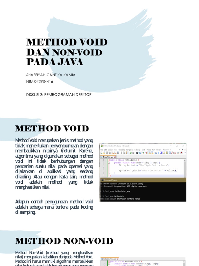 Method Void Dan Non-Void Pada Java | PDF