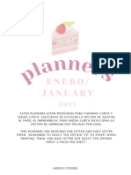 Planners Enero - January 2023