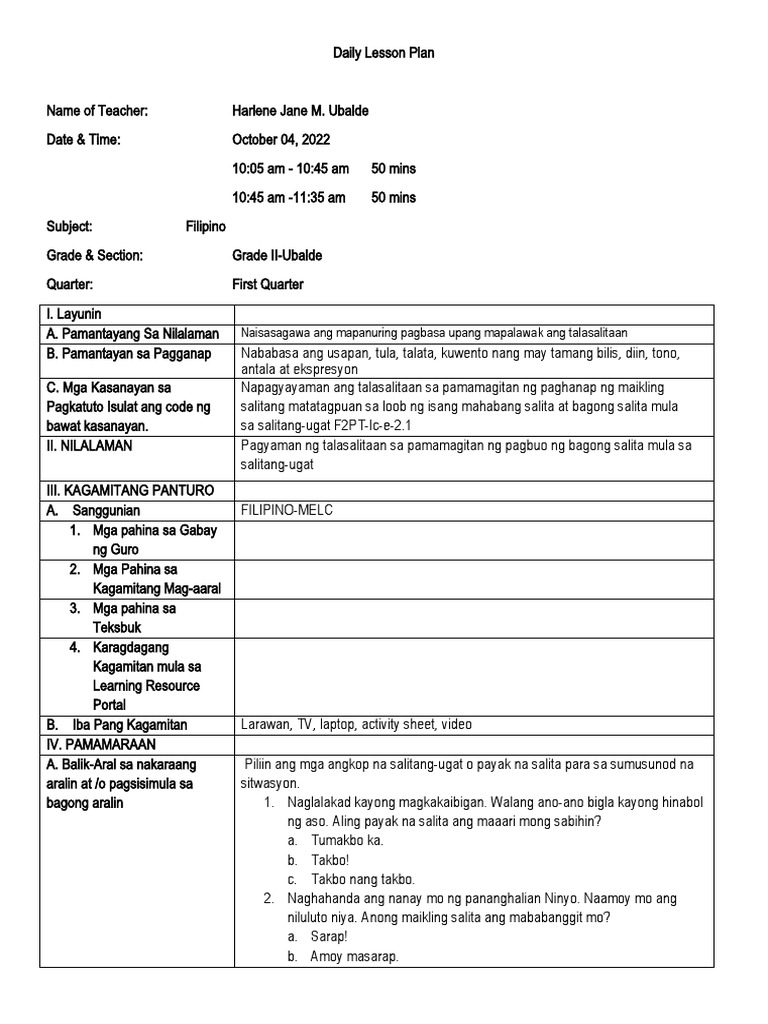 Pagbuo ng Salitang Maylapi sa Filipino | PDF