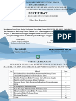 Sertifikat Workshop Penulisan Buku Pedoman Guru