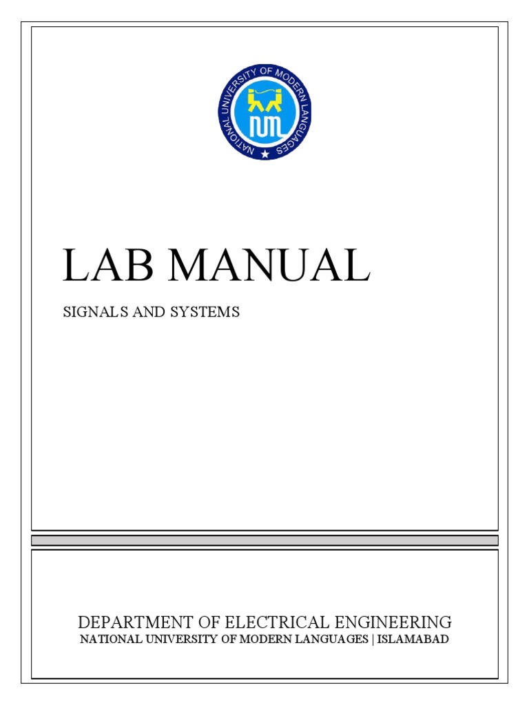 Signal&Systems - Lab Manual - 2021-1 | PDF | Matlab | Trigonometric ... image.