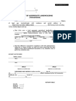 Affidavit of Aggregate LH Transferor