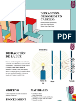 Difraccion de La Luz de Un Cabello