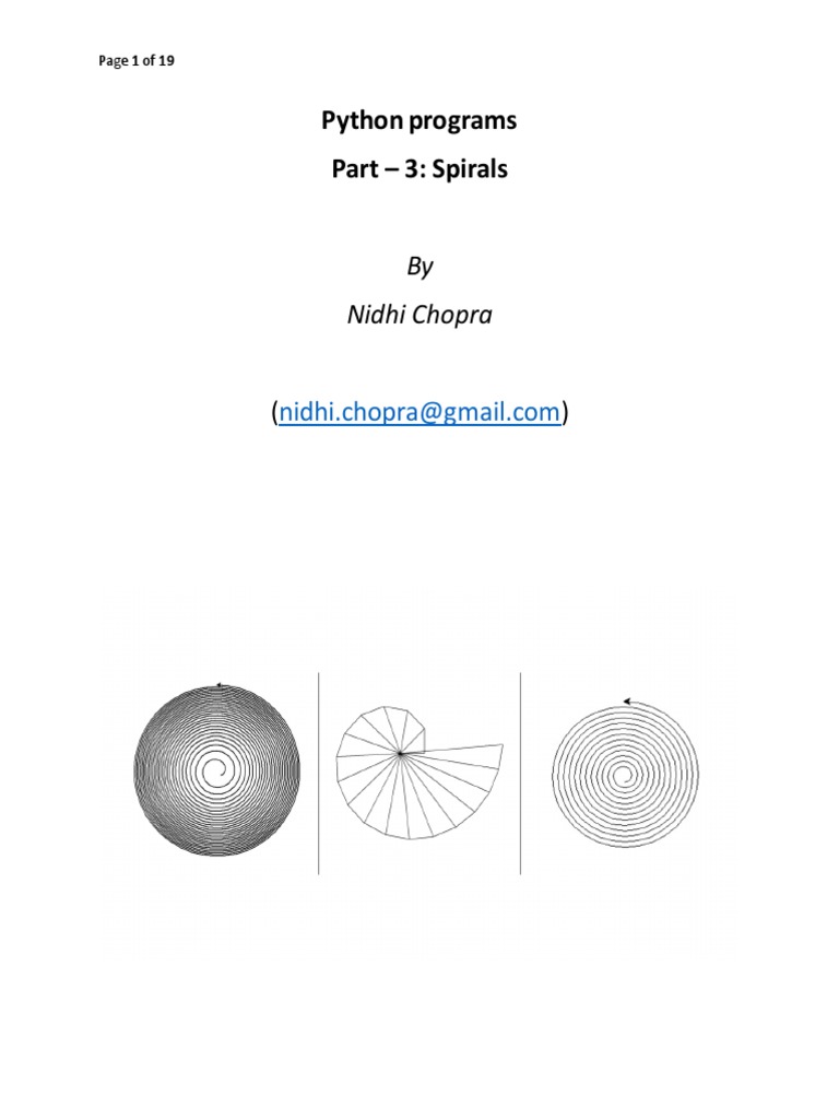 Python Programs-Part 3-Spirals | PDF | Python (Programming Language ...