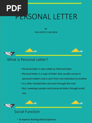 PERSONAL LETTER