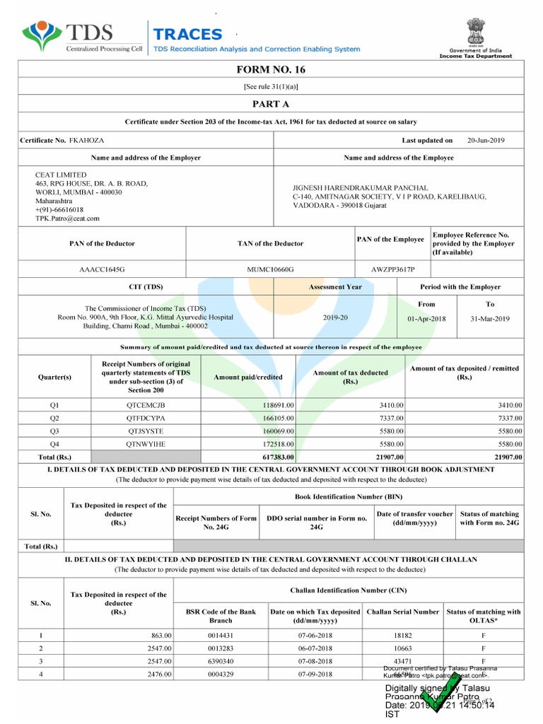 Form 16 pdf