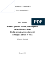 Danković - Inventar Grobova Ženske Populacije Kao Odraz Životnog Doba