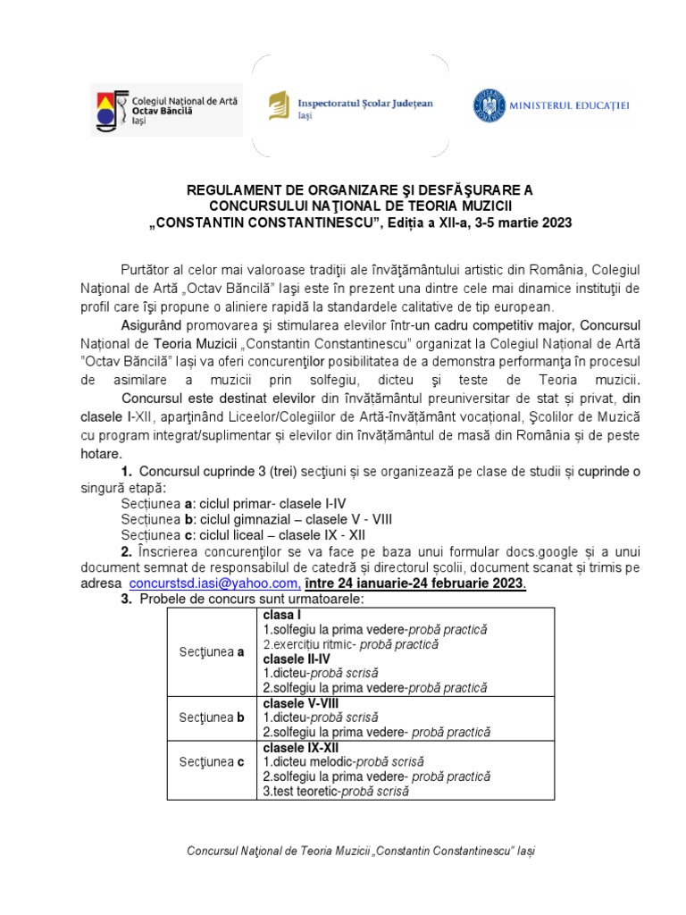 Regulament Programa 2023 Info | PDF