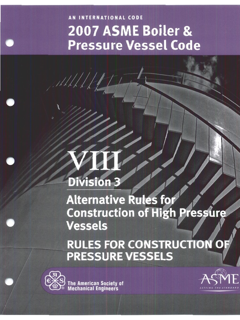 2007 Asme Boiler & Presure Vessel Code (Viii) Div. 3 | PDF
