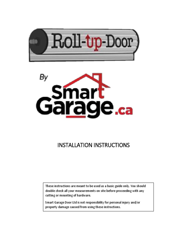 Photo inspiration: Picture Idea: Roll Up Garage Door Installation Guide Pdf Door
