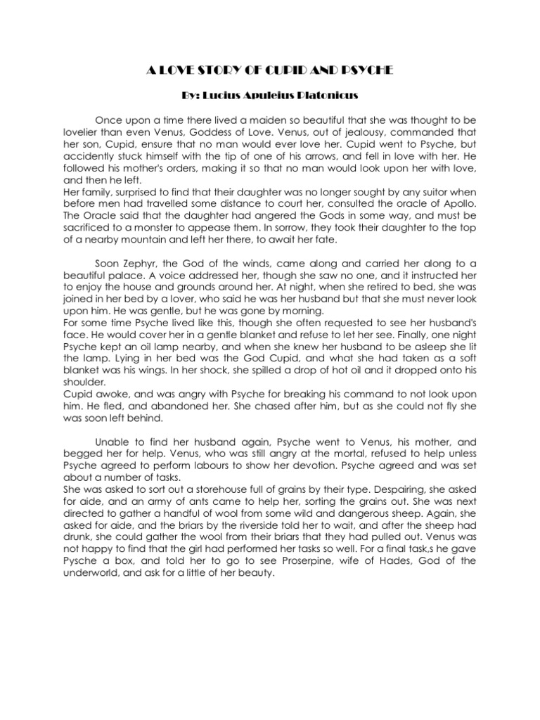 A Love Story of Cupid and Psyche | PDF | Cupid | Mythology