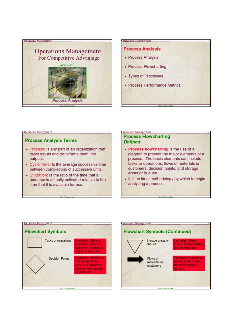 Om Process Analysis4 | PDF | Operations Management | Production And ...