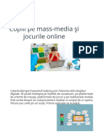 Copiii Pe Mass-Media Și Jocurile Online