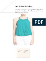 Draw String Neckline Drafting and Sewing Guide