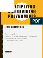 Multiplying and Dividing Polynomials