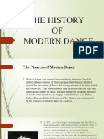 The Pioneers and First Generation of Modern Dance