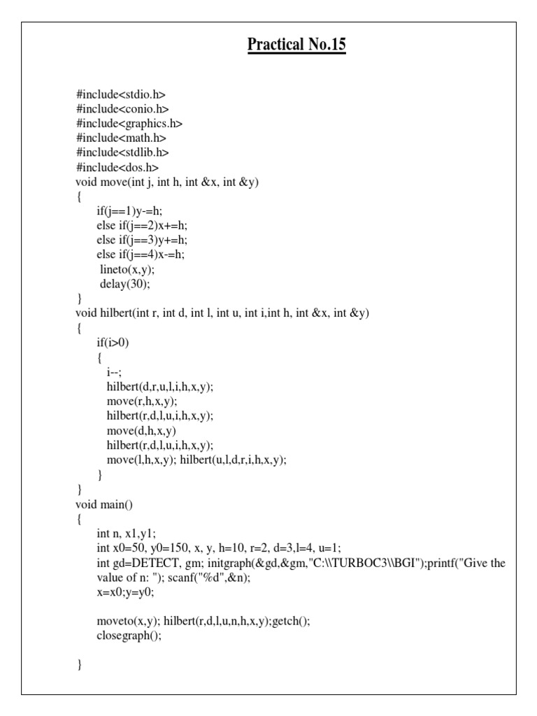 Hilbert Curve Visualization in C++ | PDF