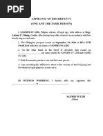 Affidavit of Discrepancy Sanmei